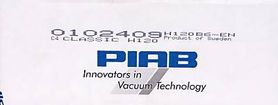 Piab vacuum pump classic H120