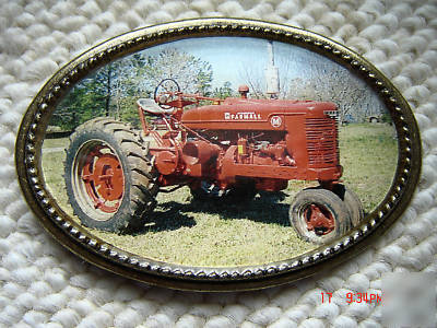 Farmall m tractor epoxy photo buckle 