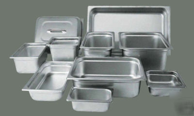 1 dz stainless steel steam table pans 1/9 size 2 1/2