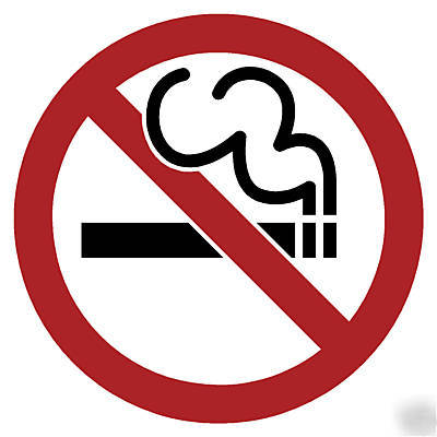 6 x legal no smoking signs, office, van, taxi, windows