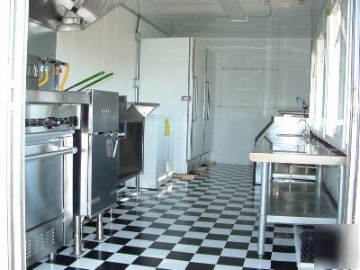 8 x 28 2010 gooseneck mobile kitchen concession trailer