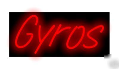 Gyros / food neon business sign / open