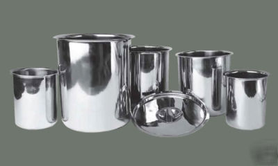 Lot 4 stainless steel bain marie pots