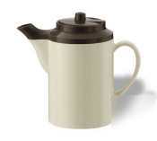 New stoneware/brown double insulated tea pot 16 o