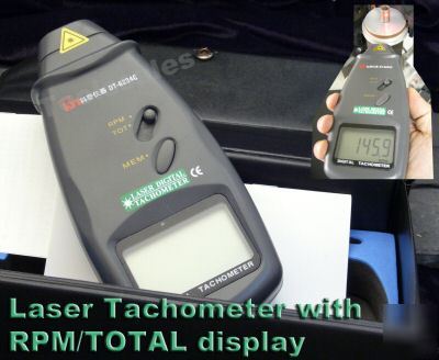Digital lcd laser optical automotive tachometer rpm