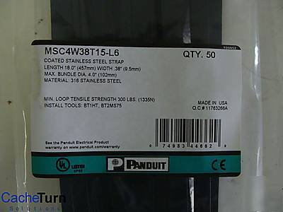 New panduit stainless steel cable ties 18