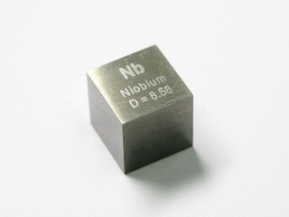 Niobium metal precision cube 10X10X10MM - 8.58 grams