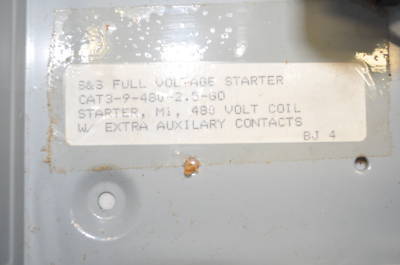 Sprecher s. M1 full voltage starter enclosure; *B2