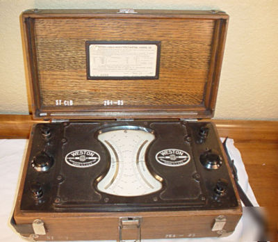 Weston volt-millivoltmeter model 56 in wooden box
