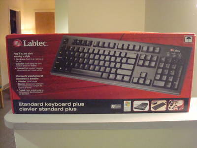 Wired - ps/2 labtec standard keyboard plus black 967...