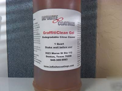Infinite coatings biodegradable graffiti cleaner