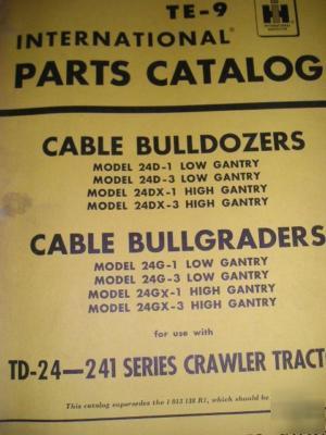 International TD24 bullgrader bulldozer parts catalog 