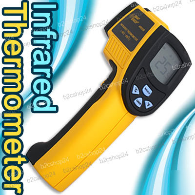Ir infrared digital laser thermometer gun shape hvac