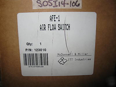 New mcdonnell miller afe-1 industrial air flow switch 