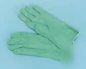 Nitrile flock-lined gloves, green, large, 12 gloves