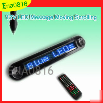 12V led car message moving sign display blue light