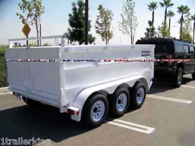 2010 model two twin ram hydraulic remote dump trailer 
