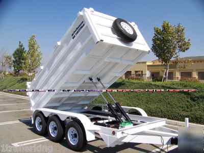 2010 model two twin ram hydraulic remote dump trailer 