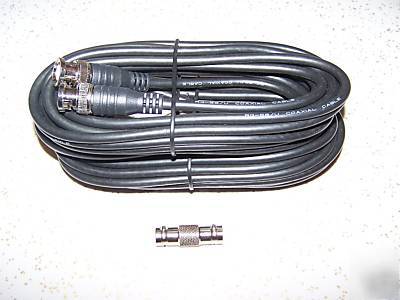 25' rg-58U coax with double bnc female connectors