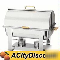 8 qt stainless chafer catering roll top chafing dish