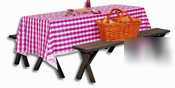 Atlantis table cover red gingham 40IN x 300FT |1 roll|