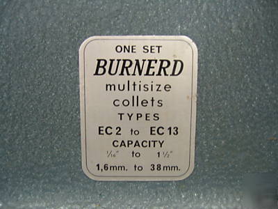 Burnerd type ec multisize collets EC2 - ec 13 wow
