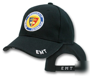 Deluxe emt logo white embroidered hat