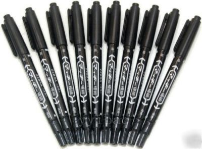 10PC permanent fine marker pens - dual points