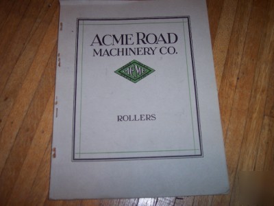 1927 acme road machinery co catalog- rollers