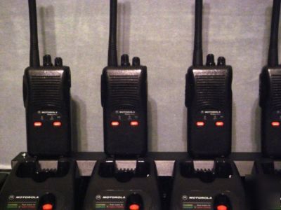 6 motorola vhf SP50+ (short) 10CH radios w/ charger 