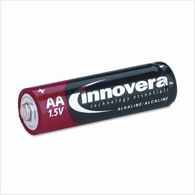 Innovera alkaline batteries, aa, 8/pack