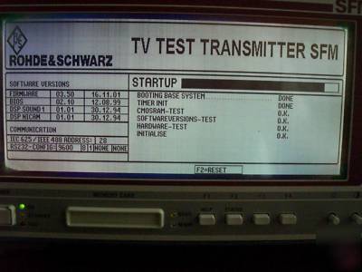 Rohde & schwarz sfm tv test transmitter