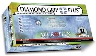 Microflex diamond grip plus latex gloves, : dgp-350-m