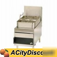 New star-max 15LB under fired twin basket gas fryer