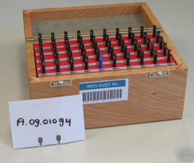 Pin gage gauge - 50 piece set - metric 3.01 - 3.50 mm