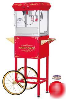 Red foundation popcorn popper machine cart 4 ounce