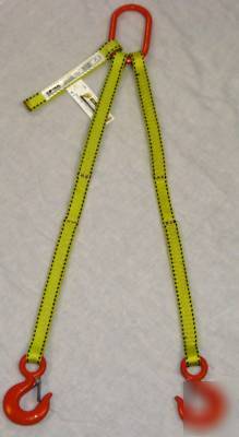 2LEG bridle nylon hook ends lifting slings crane sling