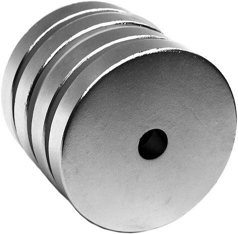 4 neodymium magnets 1.5 x 1/4 x 1/4 inch ring N48