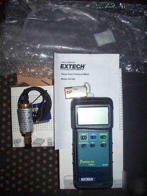 Extech h/duty pressure meter w/module PT30 + fluke hat