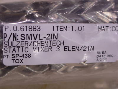 New sulzer chemtech static mixer smvl-2IN 