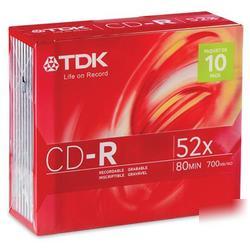 New tdk cd-r media cd-R80M10