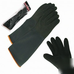 Superior heavy black rubber crinkle gloves 75-9918