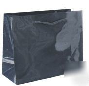 100 black jewel euro tote glossy laminated shopping bag