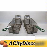 2 used commercial deep fat food fryer baskets