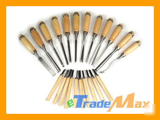 22 pc professional wood carving hand chisel tool set