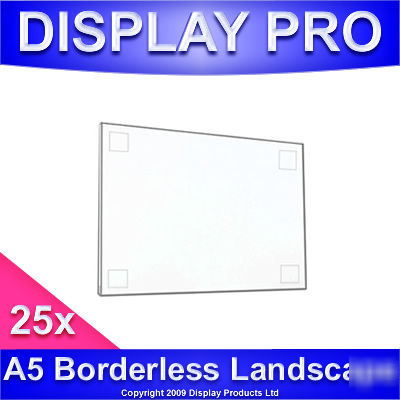 25X A5 borderless landscape wall poster unit displays