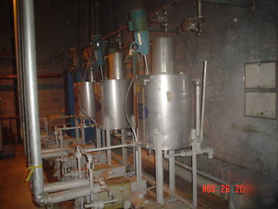Chemical system milton roy stainless mixing tanks nrsv 