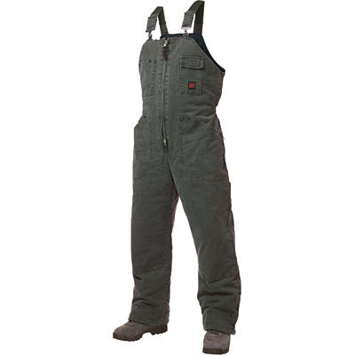 Tough duck washed insulated overall - medium, moss