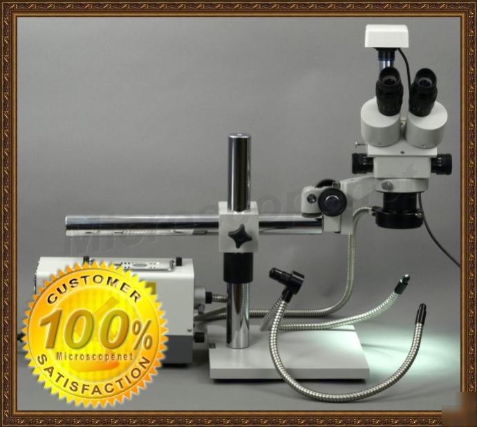 Trinocular stereo microscope 3.5~90X 3MP cam y&r fibers