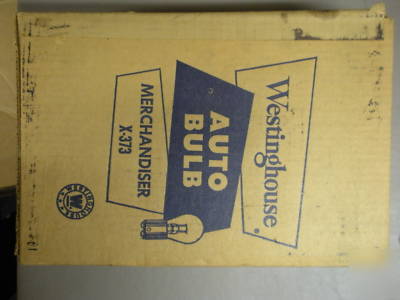 Vintage westinghouse auto bulb merchandiser in boxx-373
